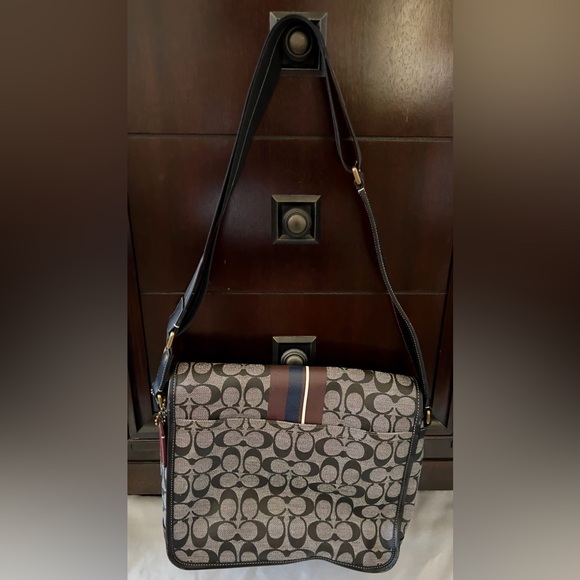 Coach 70077 Signature Shoulder Bag PVC PRE-OWNED - Picture 5 of 13